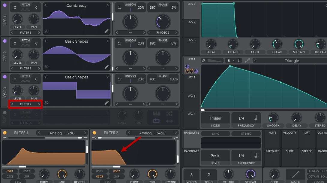 F19: setting a low-pass filter in Vital