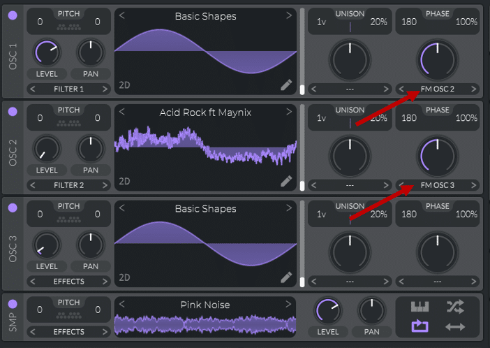 F20: routing two different FM modulations in Vital