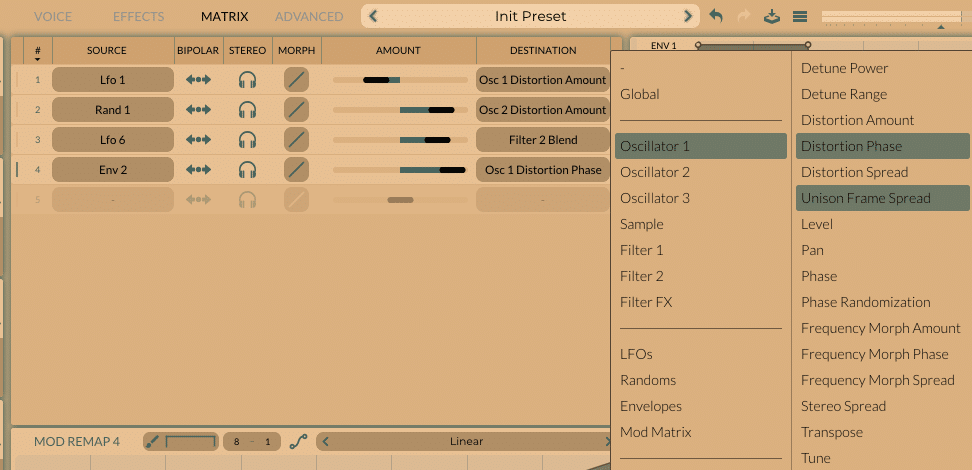 T36: Vital synth modulation destinations