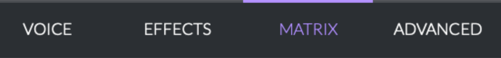 V05: Four main tabs