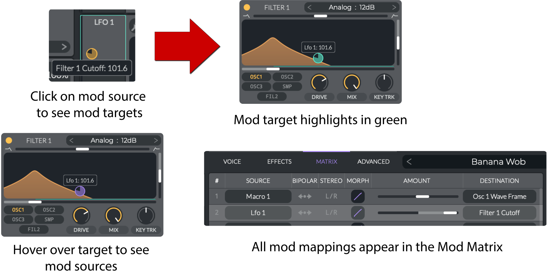 V09 Mod source and target highlighting